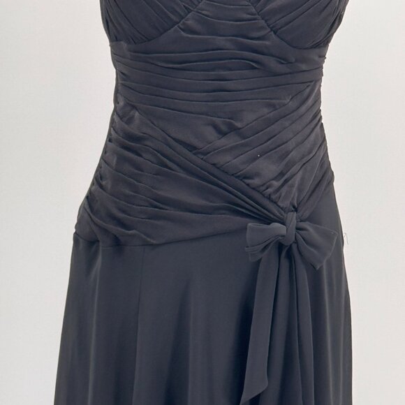 2/$18 SALE Vtg Sangria Halter Dress Womens 10 Sheer Layers Sweetheart Drop Waist - Picture 7 of 9